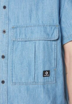 Converse Short Sleeve - Shirt - Light Retro Blue -Converse Store 90743c46937d43b5aa543905ed092d79