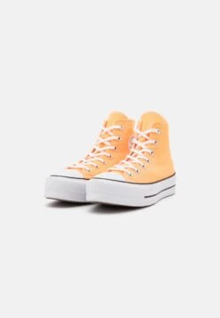 Converse Chuck Taylor All Star Lift Platform Seasonal Color - High-Top Trainers - Peach Beam/Black/White -Converse Store 933ed5e7398f41aa97b8b7a5eafd574f