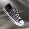 Converse CHUCK TAYLOR ALL STAR PLAID - Trainers - Black/altitude Lilac/white