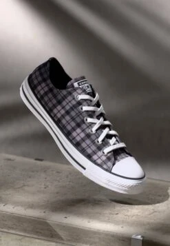 Converse CHUCK TAYLOR ALL STAR PLAID - Trainers - Black/altitude Lilac/white