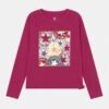 Converse Long Sleeve Tie Back- Long Sleeved Top - Dynamic Berry