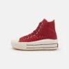 Converse CHUCK TAYLOR ALL STAR MOVE PLATFORM RETRO SPORT - High-top Trainers - Park Red/egret/vermillion Red