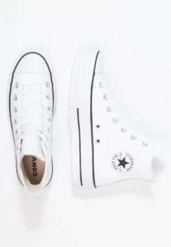 Converse Chuck Taylor All Star Lift Clean - High-Top Trainers - White/Black -Converse Store a0555f65539648cbac3cc01e22184c65