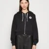 Converse Retro Chuck Taylor Full Zip Hoodie - Zip-Up Sweatshirt - Black
