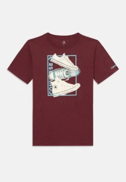 Converse SHOE TEE - Print T-shirt - Deep Bordeaux Heather