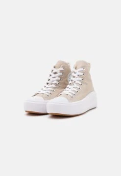 Converse Chuck Taylor All Star Move Platform Seasonal Color - High-Top Trainers - Beach Stone/White/Beach Stone -Converse Store aa816eb65ea6486f90a846b61d1fe373