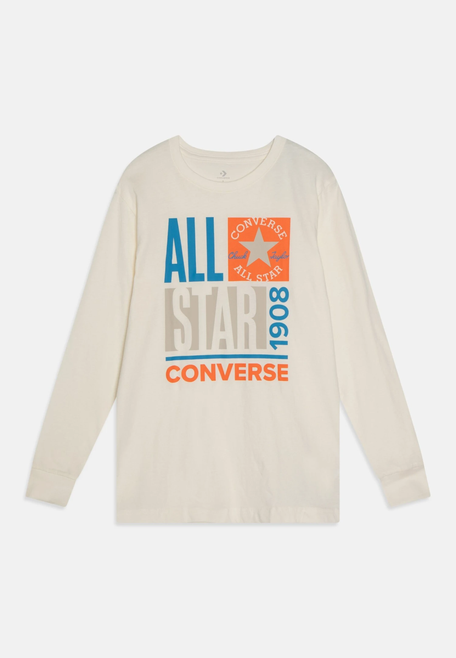 Converse All Star Stackup Tee Unisex - Long Sleeved Top - Egret 1 Converse All Star Stackup Tee Unisex - Long Sleeved Top - Egret