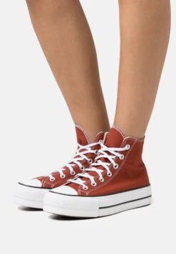 Converse Chuck Taylor All Star Lift Platform Seasonal Color - High-Top Trainers - Ritual Red/White/Black