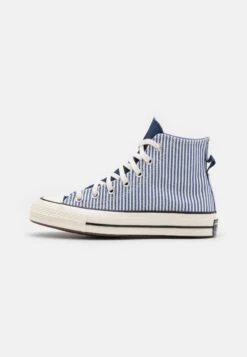 Converse CHUCK 70 HICKORY STRIPE UNISEX - High-top Trainers - Light Blue/white
