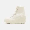 Converse CHUCK 70 DE LUXE WEDGE - High-top Trainers - Egret/black/white