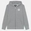 Converse Chest Unisex - Zip-Up Sweatshirt - Dark Grey Heather