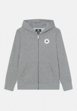 Converse Chest Unisex - Zip-Up Sweatshirt - Dark Grey Heather