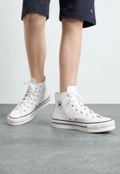 Converse CHUCK TAYLOR ALL STAR LIFT PLATFORM - High-top Trainers - White/natural Ivory/black