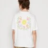 Converse Oversized Floral Graphic Crew - Print T-Shirt - White