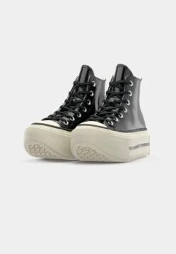 Converse CHUCK TAYLOR ALL STAR LIFT DOUBLE STACK PLATFORM - High-top Trainers - Black/egret -Converse Store ba07e3d79b1745b6a684916b74f6acce