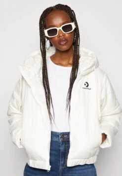 Converse Short Puffer Jacket - Winter Jacket - Egret -Converse Store bdeadd8d1a46429cb938c8436ea7abff