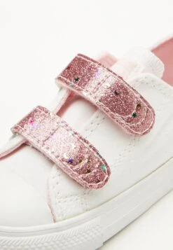 Converse Chuck Taylor Easy-On Glitter Strap - Trainers - White/Sunrise Pink -Converse Store bec0571855aa4f4c80ded4ff598ed17e