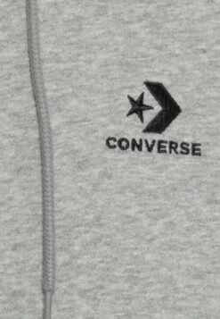 Converse Embroidered Star Chevron Brushed Back Zip Hoodie Unisex - Zip-Up Sweatshirt - Grey -Converse Store cbb200f516c9416697228c924ae62bdc