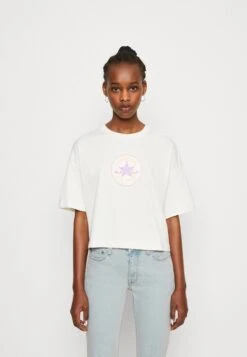Converse Chuck Patch Boxy Tee - Print T-Shirt - Egret