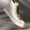 Converse CHUCK 70 HOUNDSTOOTH UNISEX - High-top Trainers - Egret/swamp Core/last Straw