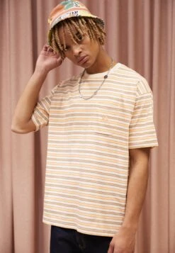 Converse Striped Pocket Tee - Print T-Shirt - Natural Ivory