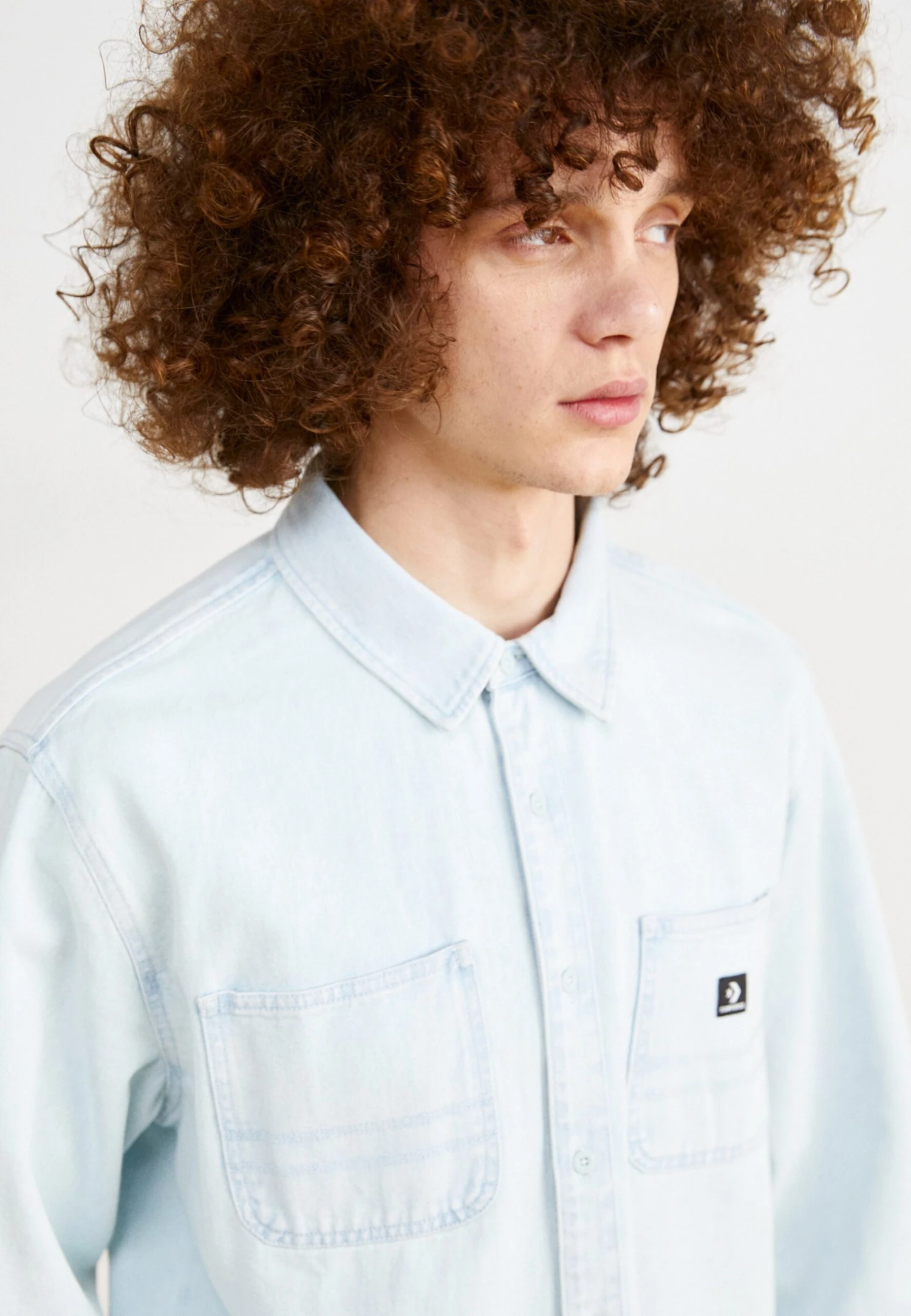 Converse BUTTON UP - Shirt - Light Bleached Denim 4 Converse BUTTON UP - Shirt - Light Bleached Denim - Image 4