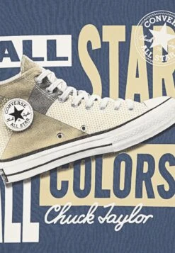 Converse PATCHWORK SNEAKER TEE - Print T-shirt - Slacker Blue -Converse Store e128572c750f453f938085e398ff159e