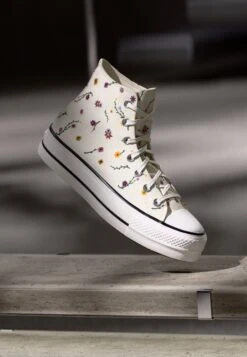 Converse CHUCK TAYLOR ALL STAR LIFT - High-top Trainers - Egret/vintage White/black