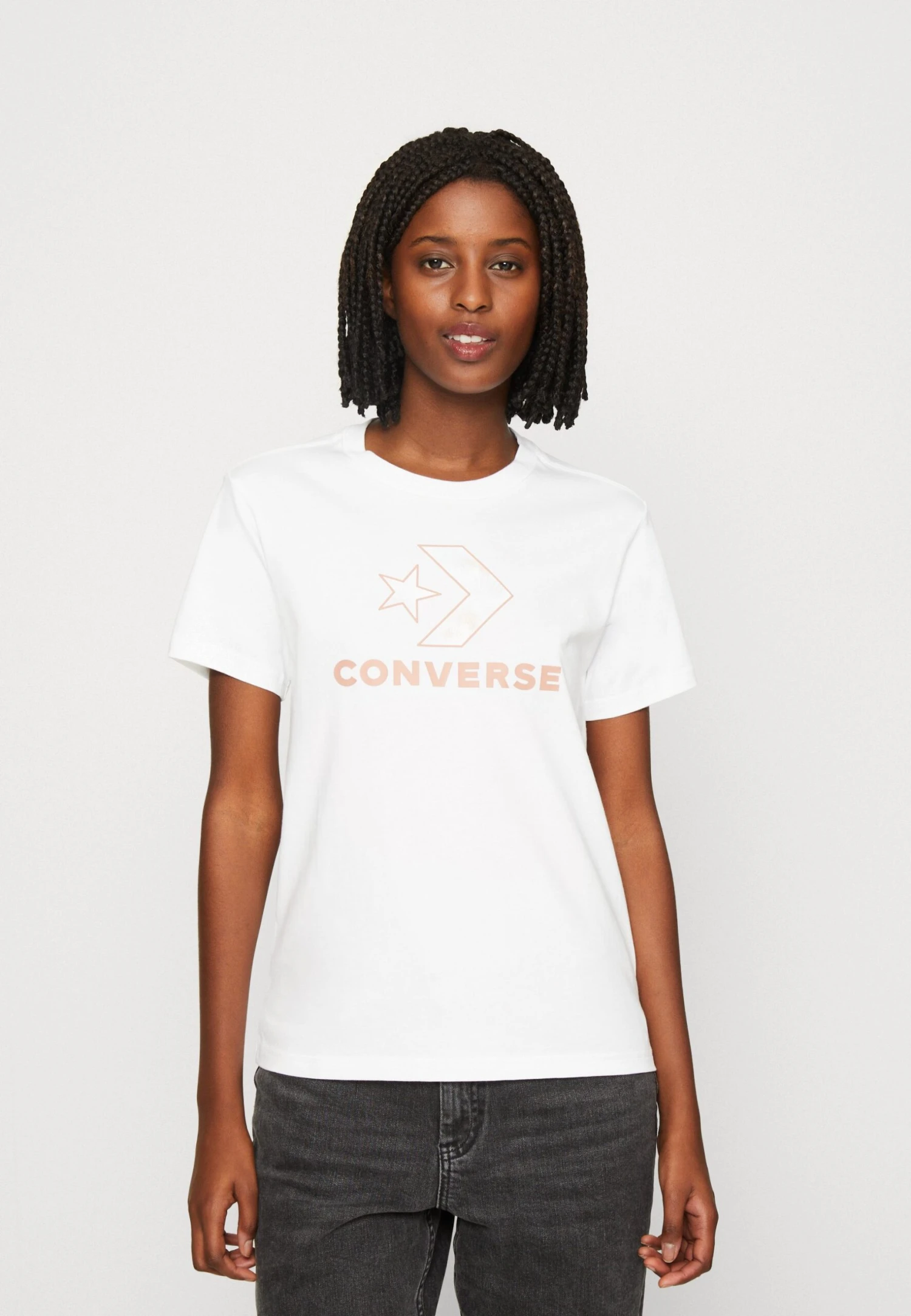 Converse Floral Star Chevron Short Sleeve - Print T-Shirt - White 1 Converse Floral Star Chevron Short Sleeve - Print T-Shirt - White